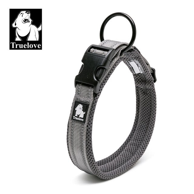 Truelove Adjustable 3M Reflective Mesh Dog Collar - All-Weather, 8 Sizes