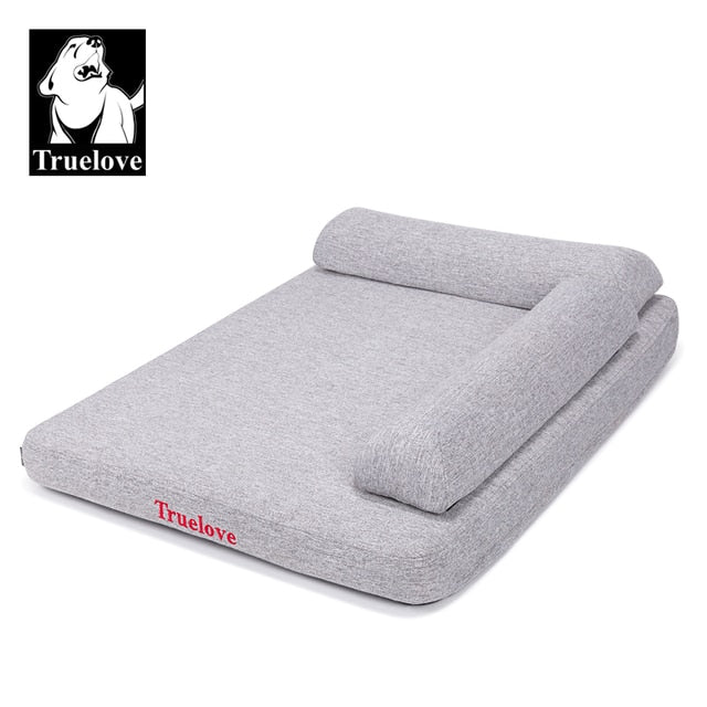 Truelove Memory Foam Pet Bed - Linen Fabric, Washable TLX1211