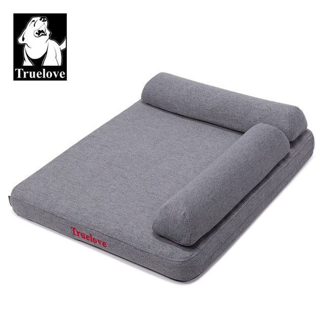 Truelove Memory Foam Pet Bed - Linen Fabric, Washable TLX1211