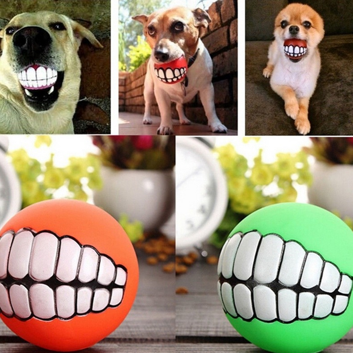 Pet Ball Teeth Silicon Chew Toys for Large Breeds