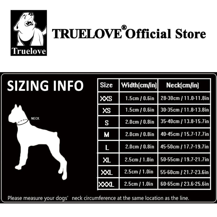 Truelove Adjustable 3M Reflective Mesh Dog Collar - All-Weather, 8 Sizes