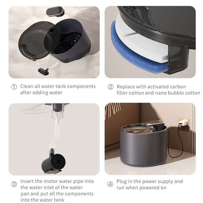 Self-Contained Automatic Pet Water Fountain