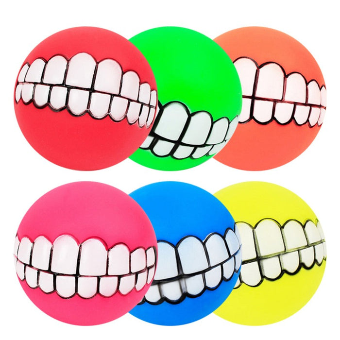 Pet Ball Teeth Silicon Chew Toys for Large Breeds