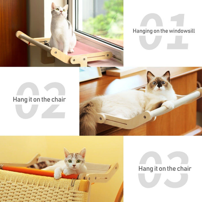 Mewoofun Sturdy Cat Window Perch Hanging Bed