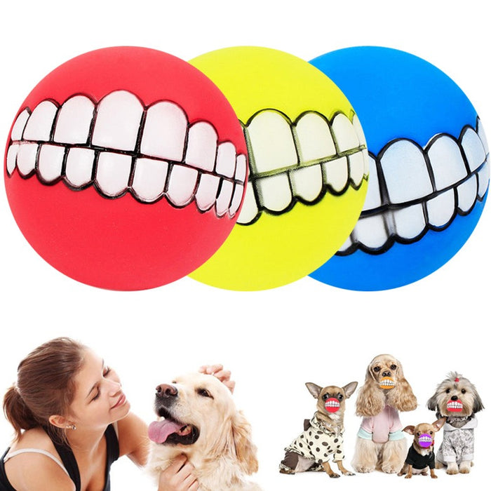 Pet Ball Teeth Silicon Chew Toys for Large Breeds